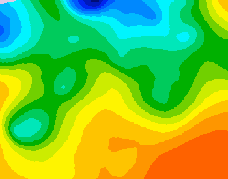GDPS 500 millibar geopotential height 138 hour forecast chart for Canada based on 2026/05/20 1200Z data