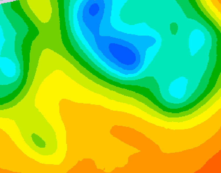 GDPS 500 millibar geopotential height 222 hour forecast chart for Canada based on 2026/05/20 1200Z data