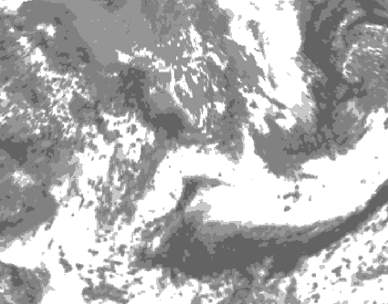 GDPS total cloud 072 hour forecast chart for Canada based on 2026/05/20 0000Z data