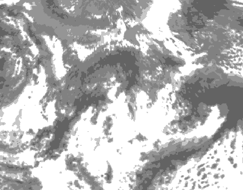 GDPS total cloud 162 hour forecast chart for Canada based on 2026/05/20 0000Z data