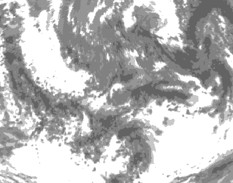 GDPS total cloud 240 hour forecast chart for Canada based on 2026/05/20 0000Z data