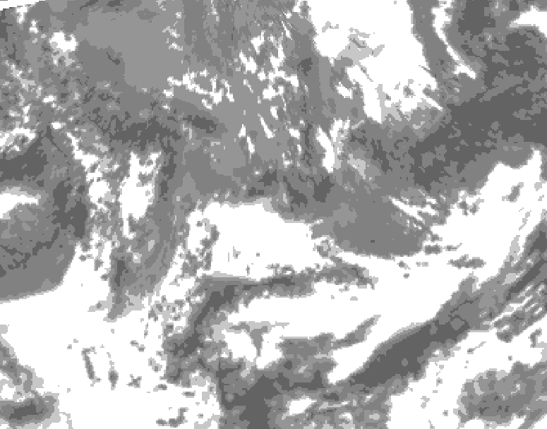 GDPS total cloud 036 hour forecast chart for Canada based on 2026/05/20 1200Z data