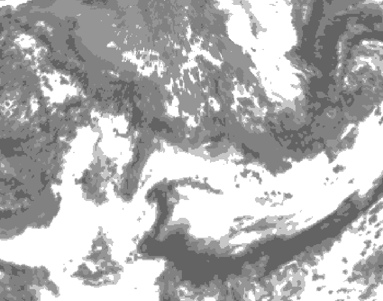 GDPS total cloud 054 hour forecast chart for Canada based on 2026/05/20 1200Z data