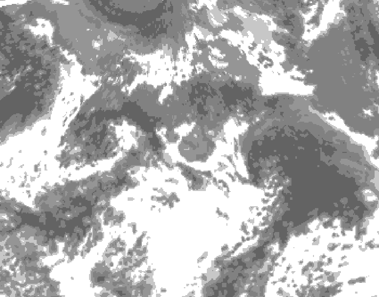 GDPS total cloud 132 hour forecast chart for Canada based on 2026/05/20 1200Z data