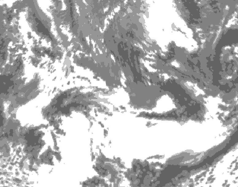 GDPS total cloud 192 hour forecast chart for Canada based on 2026/05/20 1200Z data