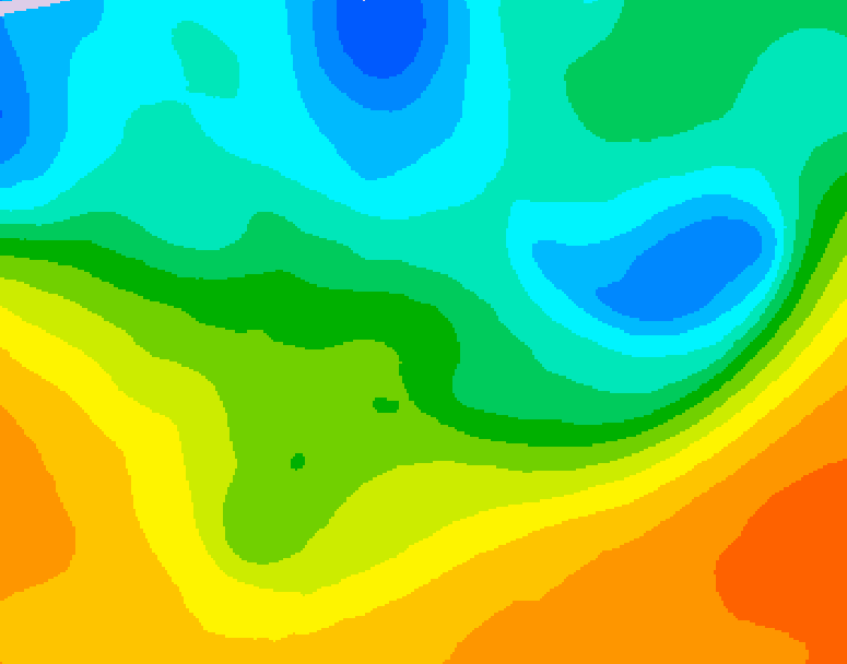GDPS 500 millibar geopotential height 018 hour forecast chart for Canada based on 2026/05/21 0000Z data