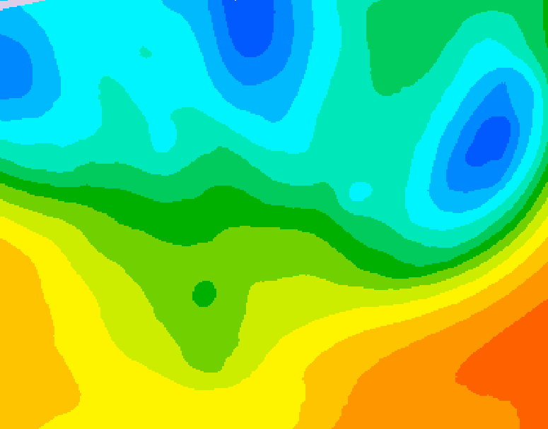 GDPS 500 millibar geopotential height 036 hour forecast chart for Canada based on 2026/05/21 0000Z data