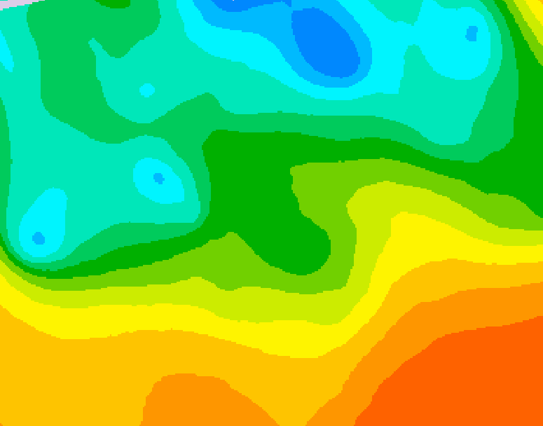GDPS 500 millibar geopotential height 102 hour forecast chart for Canada based on 2026/05/21 0000Z data