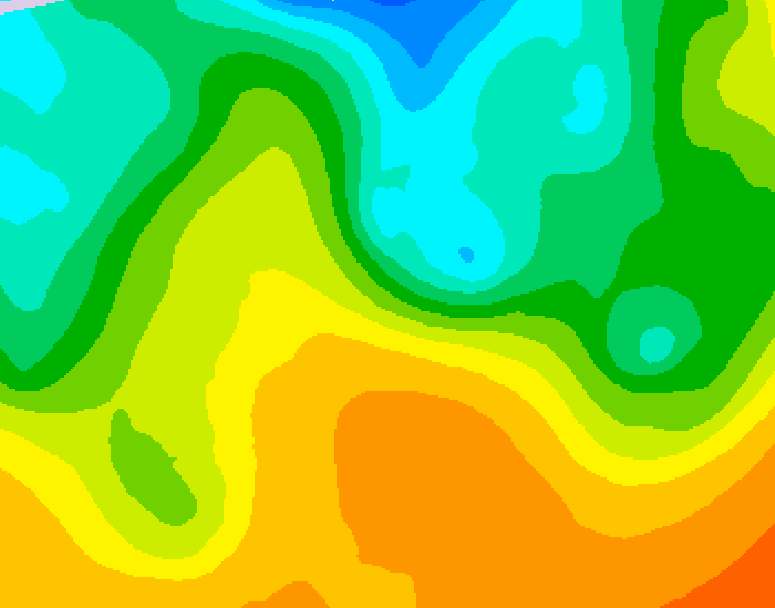 GDPS 500 millibar geopotential height 192 hour forecast chart for Canada based on 2026/05/21 0000Z data