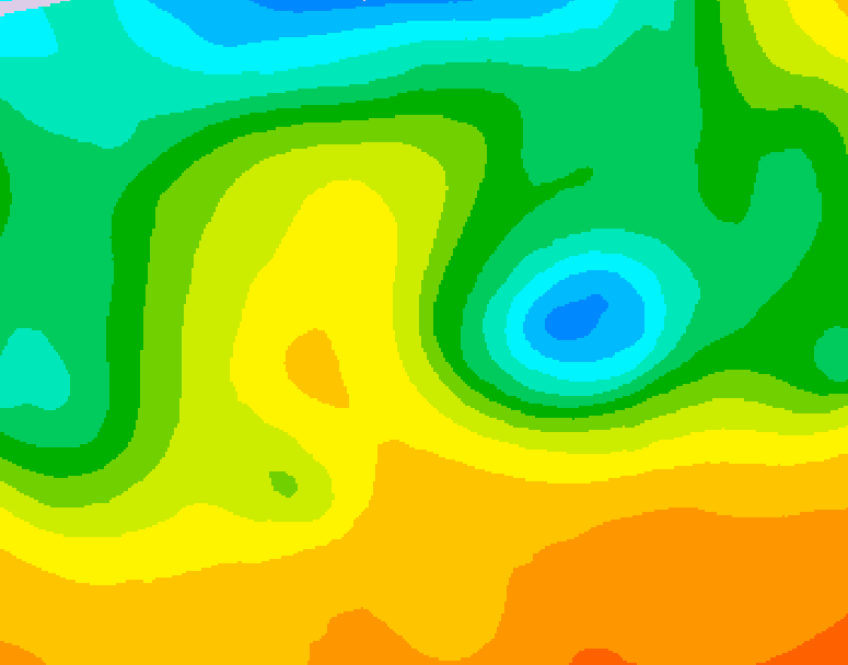 GDPS 500 millibar geopotential height 222 hour forecast chart for Canada based on 2026/05/21 0000Z data