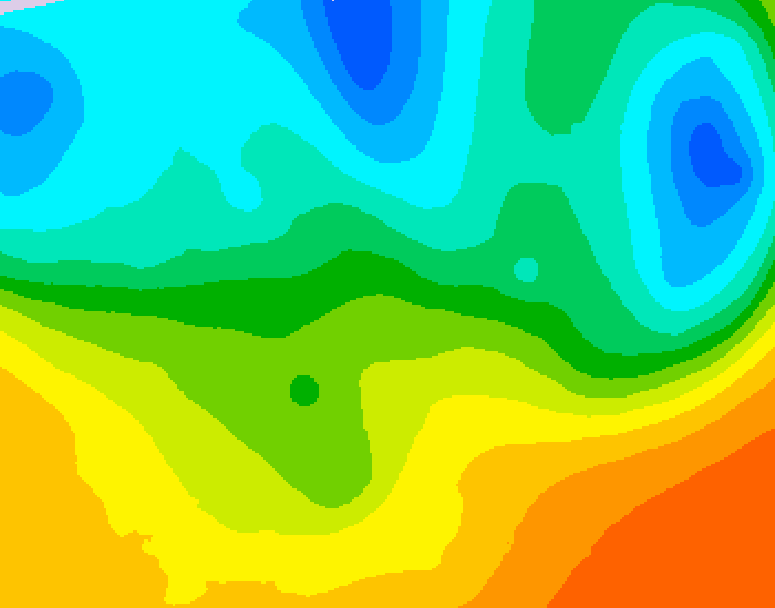 GDPS 500 millibar geopotential height 036 hour forecast chart for Canada based on 2026/05/21 1200Z data