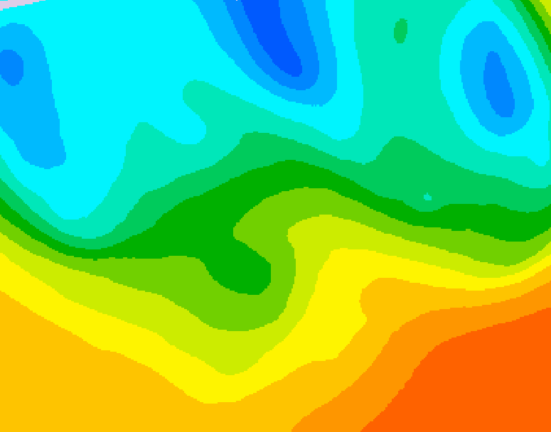 GDPS 500 millibar geopotential height 054 hour forecast chart for Canada based on 2026/05/21 1200Z data