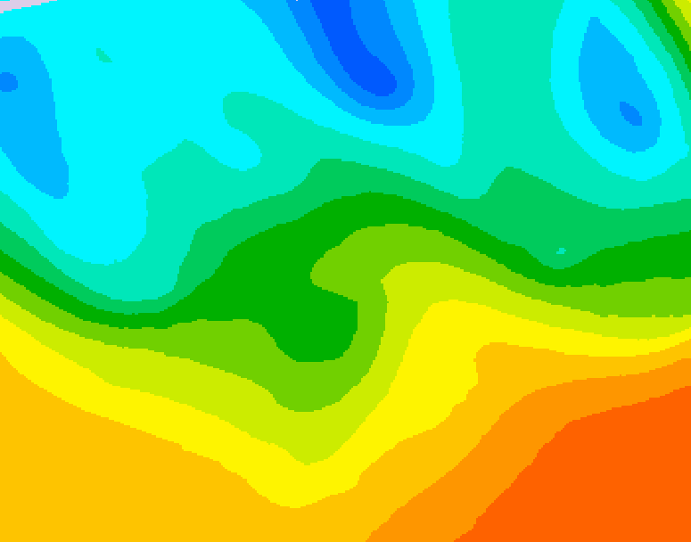 GDPS 500 millibar geopotential height 060 hour forecast chart for Canada based on 2026/05/21 1200Z data