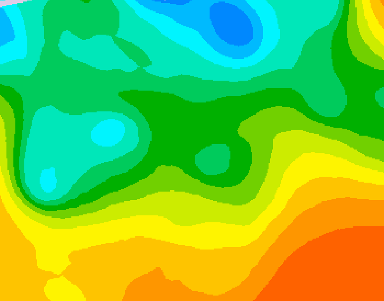 GDPS 500 millibar geopotential height 096 hour forecast chart for Canada based on 2026/05/21 1200Z data