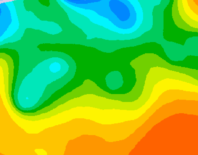 GDPS 500 millibar geopotential height 102 hour forecast chart for Canada based on 2026/05/21 1200Z data