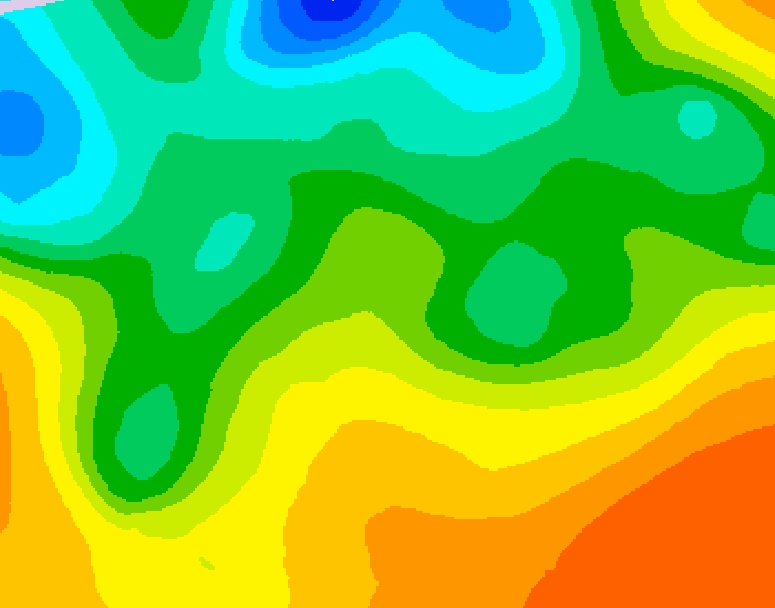 GDPS 500 millibar geopotential height 120 hour forecast chart for Canada based on 2026/05/21 1200Z data