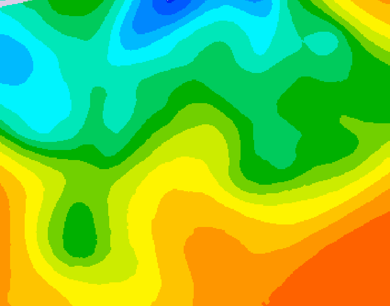 GDPS 500 millibar geopotential height 132 hour forecast chart for Canada based on 2026/05/21 1200Z data