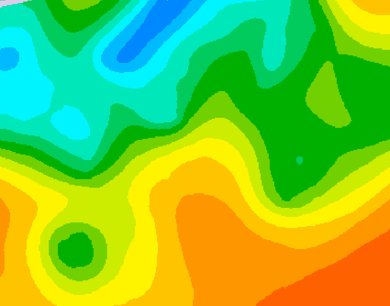 GDPS 500 millibar geopotential height 150 hour forecast chart for Canada based on 2026/05/21 1200Z data