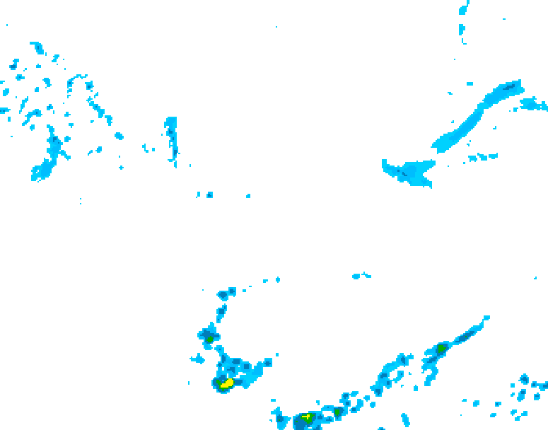 GDPS precipitation 018 hour forecast chart for Canada based on 2026/05/21 1200Z data