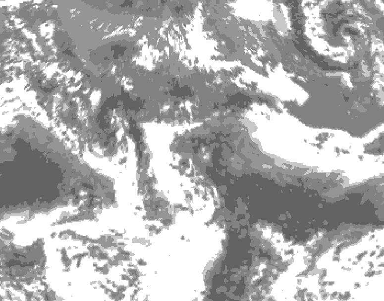 GDPS total cloud 096 hour forecast chart for Canada based on 2026/05/21 0000Z data