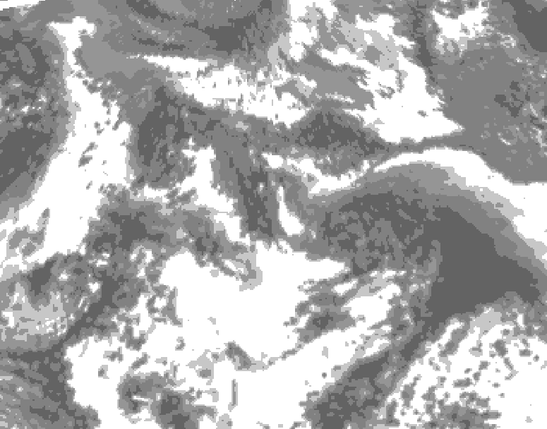 GDPS total cloud 126 hour forecast chart for Canada based on 2026/05/21 0000Z data