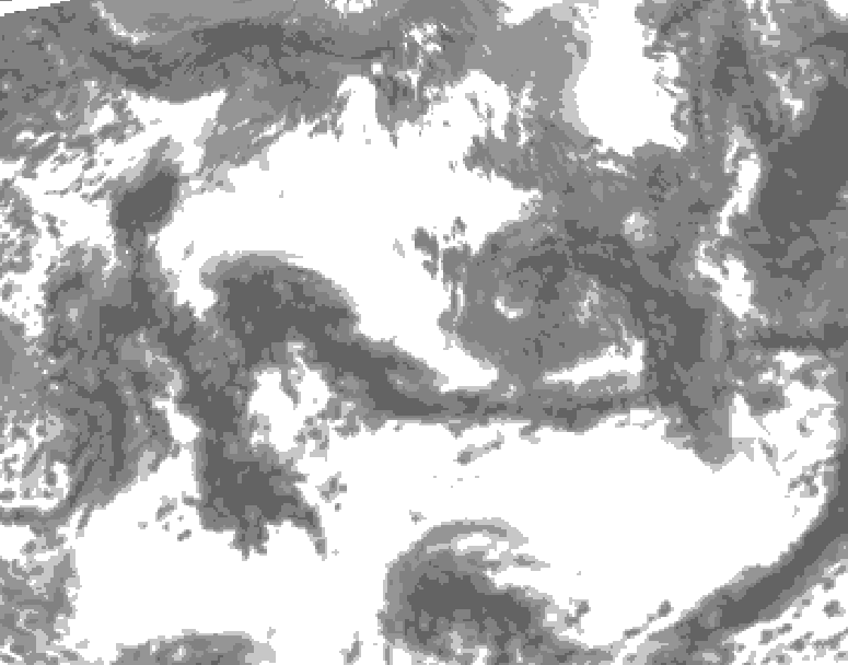 GDPS total cloud 210 hour forecast chart for Canada based on 2026/05/21 0000Z data