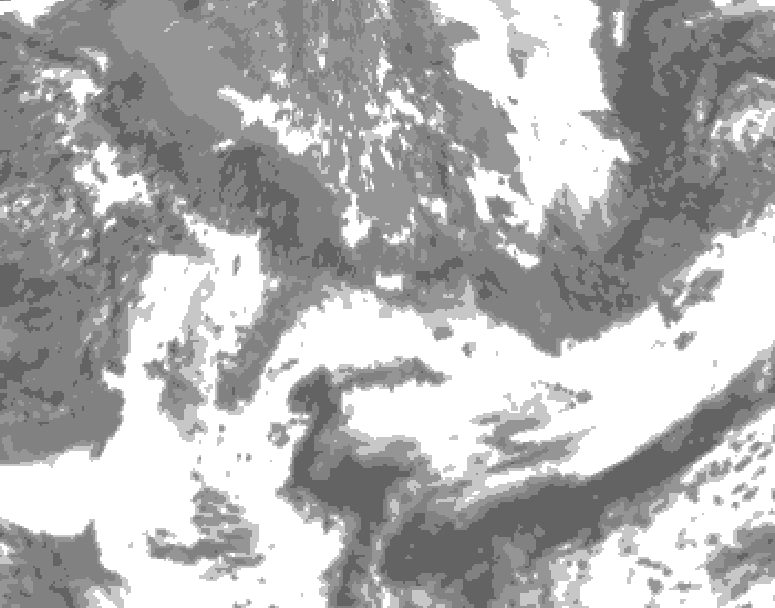 GDPS total cloud 030 hour forecast chart for Canada based on 2026/05/21 1200Z data