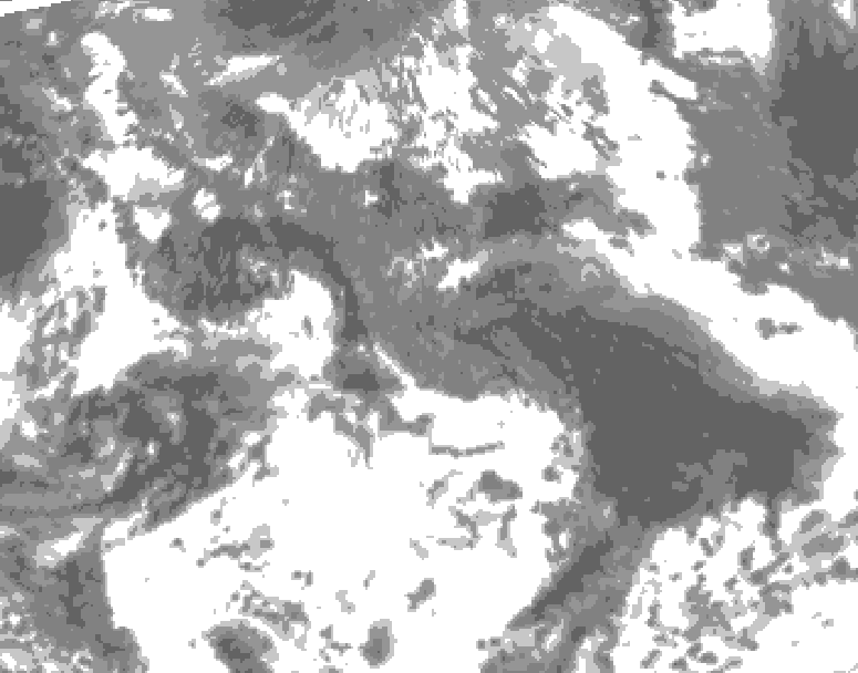 GDPS total cloud 102 hour forecast chart for Canada based on 2026/05/21 1200Z data