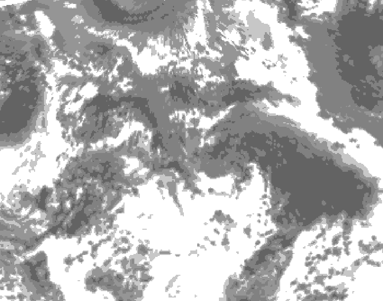 GDPS total cloud 108 hour forecast chart for Canada based on 2026/05/21 1200Z data