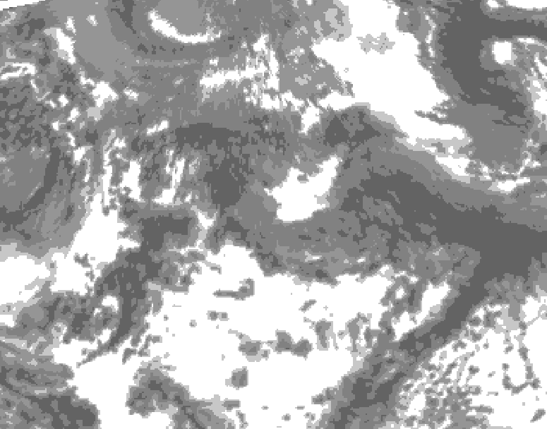 GDPS total cloud 120 hour forecast chart for Canada based on 2026/05/21 1200Z data
