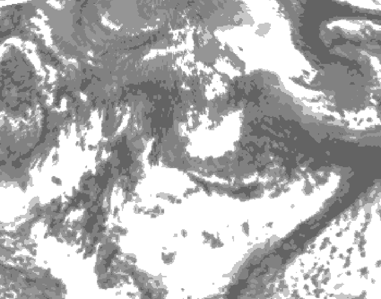GDPS total cloud 126 hour forecast chart for Canada based on 2026/05/21 1200Z data