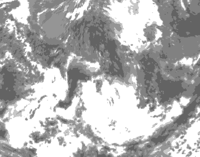 GDPS total cloud 162 hour forecast chart for Canada based on 2026/05/21 1200Z data