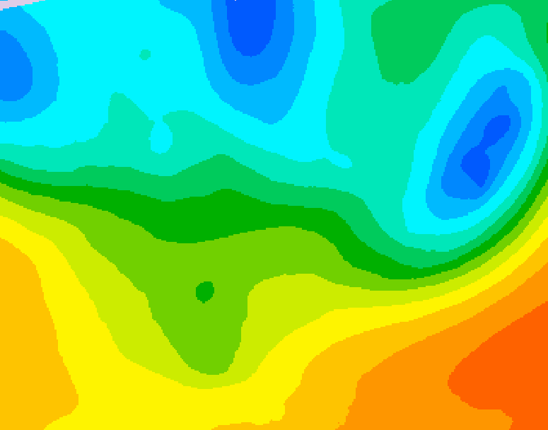 GDPS 500 millibar geopotential height 012 hour forecast chart for Canada based on 2026/05/22 0000Z data