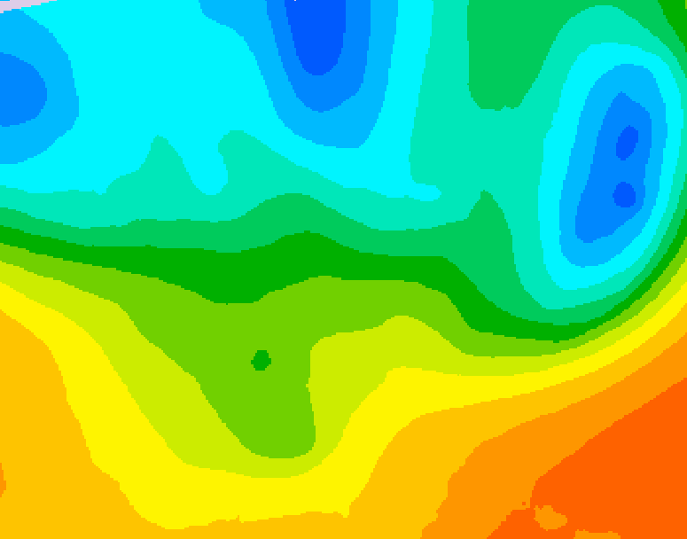 GDPS 500 millibar geopotential height 018 hour forecast chart for Canada based on 2026/05/22 0000Z data