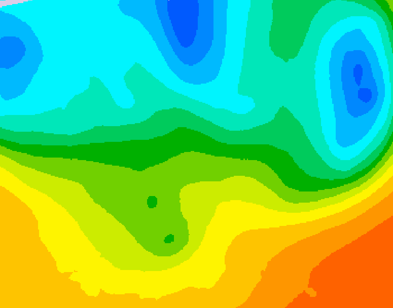 GDPS 500 millibar geopotential height 024 hour forecast chart for Canada based on 2026/05/22 0000Z data