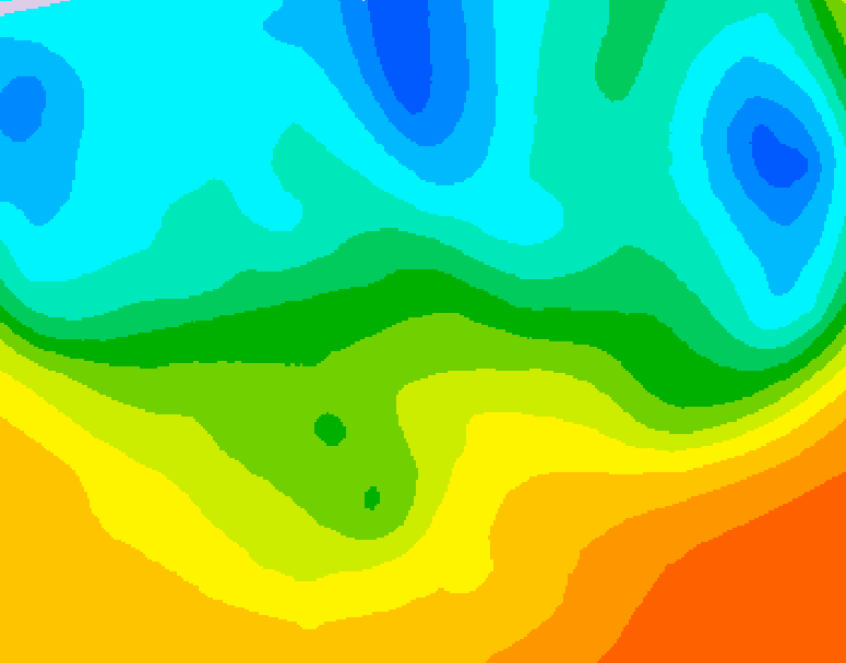 GDPS 500 millibar geopotential height 030 hour forecast chart for Canada based on 2026/05/22 0000Z data