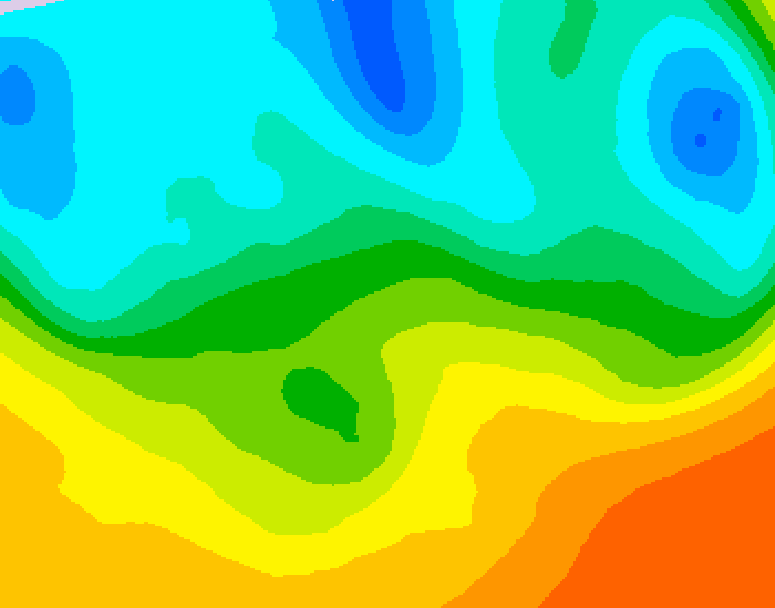 GDPS 500 millibar geopotential height 036 hour forecast chart for Canada based on 2026/05/22 0000Z data