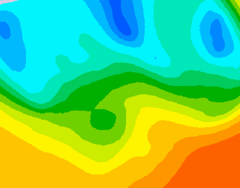 GDPS 500 millibar geopotential height 042 hour forecast chart for Canada based on 2026/05/22 0000Z data