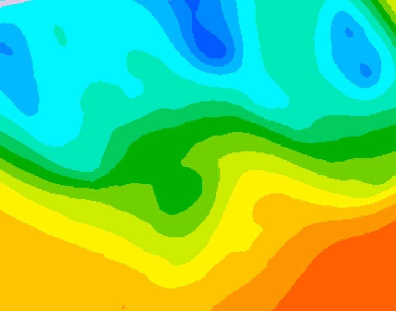 GDPS 500 millibar geopotential height 048 hour forecast chart for Canada based on 2026/05/22 0000Z data