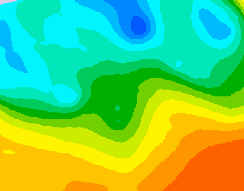 GDPS 500 millibar geopotential height 060 hour forecast chart for Canada based on 2026/05/22 0000Z data