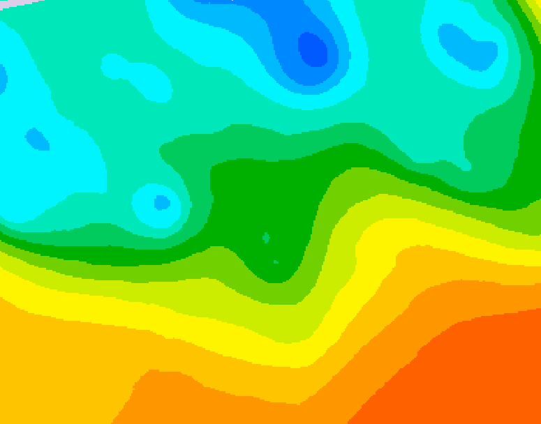 GDPS 500 millibar geopotential height 066 hour forecast chart for Canada based on 2026/05/22 0000Z data