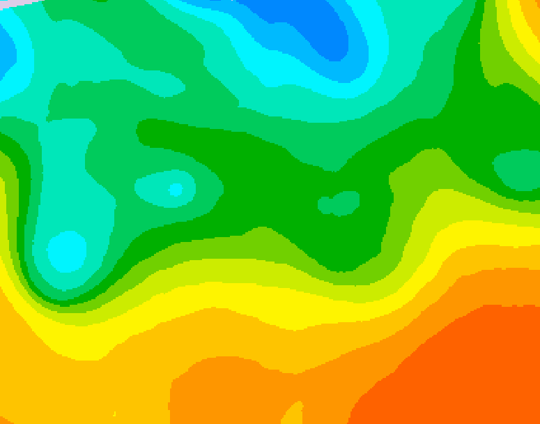 GDPS 500 millibar geopotential height 090 hour forecast chart for Canada based on 2026/05/22 0000Z data