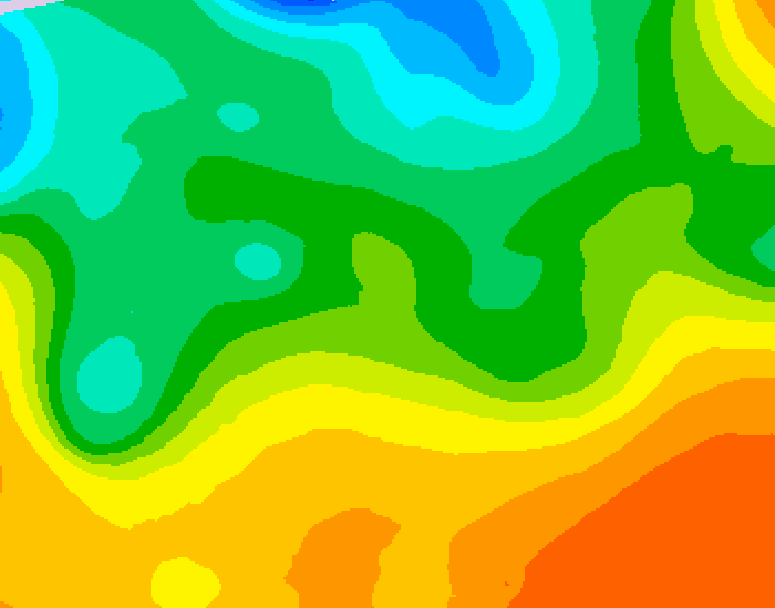 GDPS 500 millibar geopotential height 096 hour forecast chart for Canada based on 2026/05/22 0000Z data