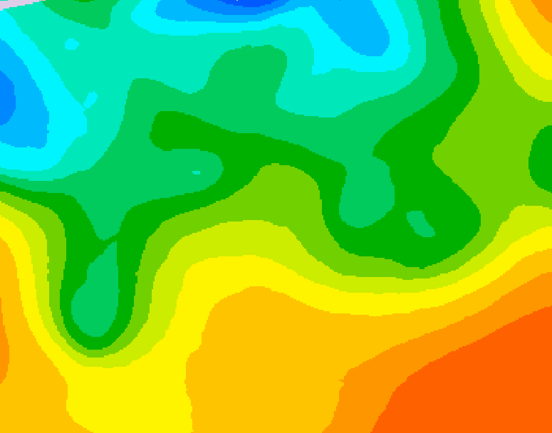 GDPS 500 millibar geopotential height 108 hour forecast chart for Canada based on 2026/05/22 0000Z data