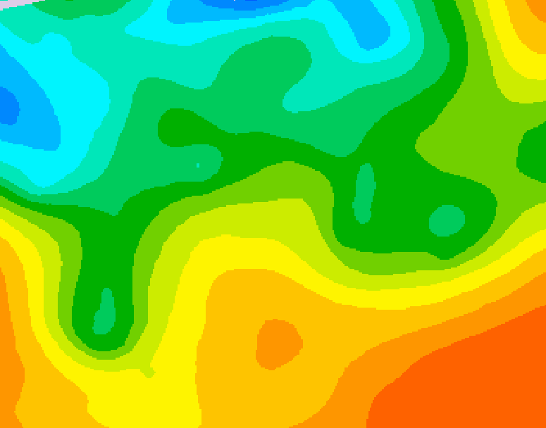 GDPS 500 millibar geopotential height 114 hour forecast chart for Canada based on 2026/05/22 0000Z data