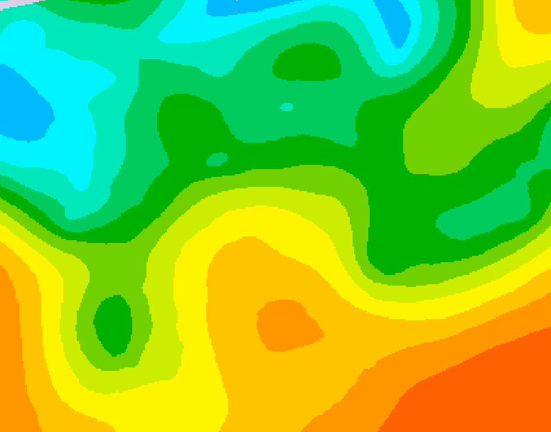 GDPS 500 millibar geopotential height 126 hour forecast chart for Canada based on 2026/05/22 0000Z data