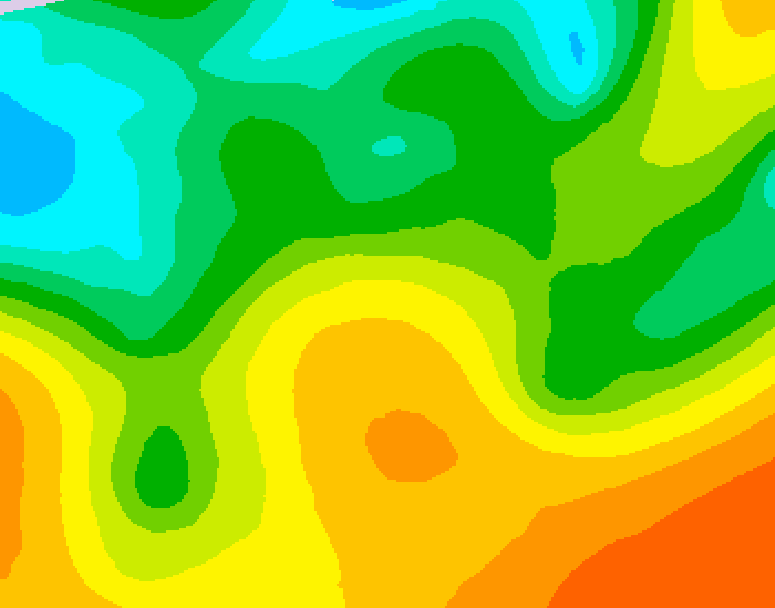 GDPS 500 millibar geopotential height 132 hour forecast chart for Canada based on 2026/05/22 0000Z data