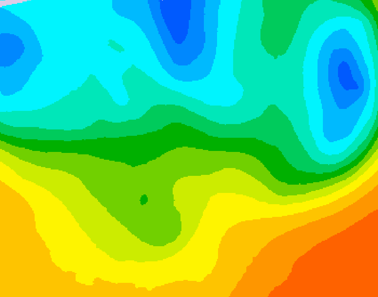 GDPS 500 millibar geopotential height 012 hour forecast chart for Canada based on 2026/05/22 1200Z data