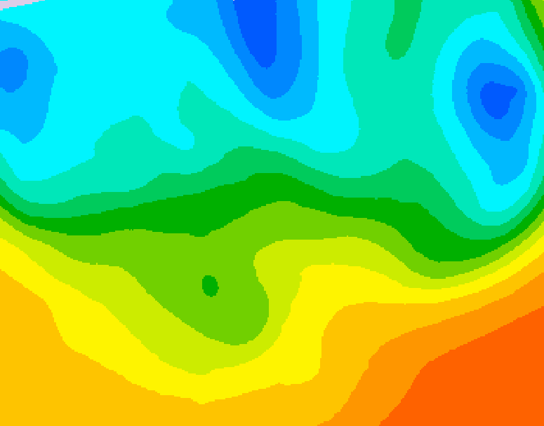 GDPS 500 millibar geopotential height 018 hour forecast chart for Canada based on 2026/05/22 1200Z data