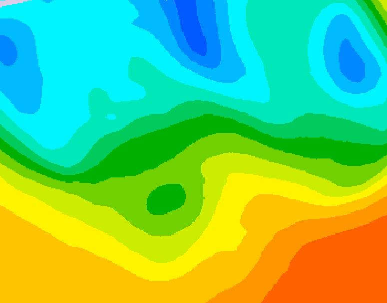 GDPS 500 millibar geopotential height 030 hour forecast chart for Canada based on 2026/05/22 1200Z data